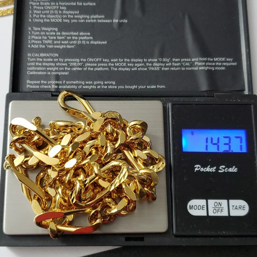 Men’s 18K Gold Plated Heavy Miami Link Chain – 20–21” / Power Statement Necklace